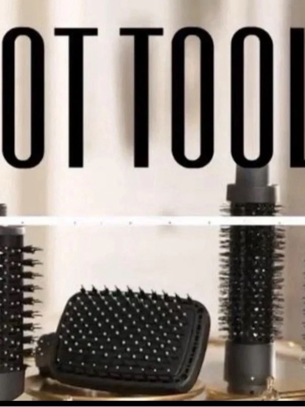 Hot Tools Pro Signature Blowout Hair Brush Ultimate 4-Pc Kit Blck/Silver New